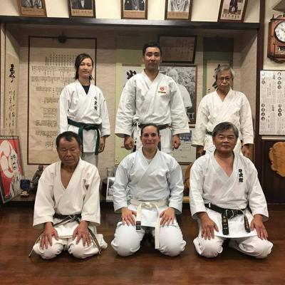 alexandra à Okinawa  avec UEMA Takeshi sensei 5 12 2016